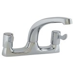 DECK SINK MIXER QUARTER TURN LEVER CHROME CONTRACT