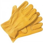 LINED LEATHER DRIVERS GLOVES GOLD SIZE 10 PREDATOR