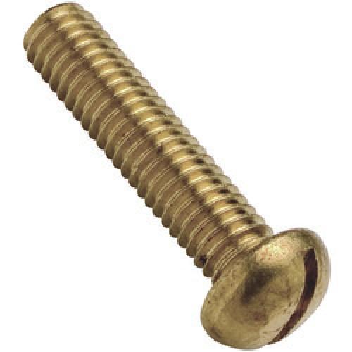 ROUND HEAD MACHINE SCREW SLOTTED BRASS 3/8" W X 1"