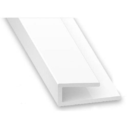 WHITE PLASTIC FINISHING 14 X 6 X 10 X 1MM 1 METRE 2002-8204