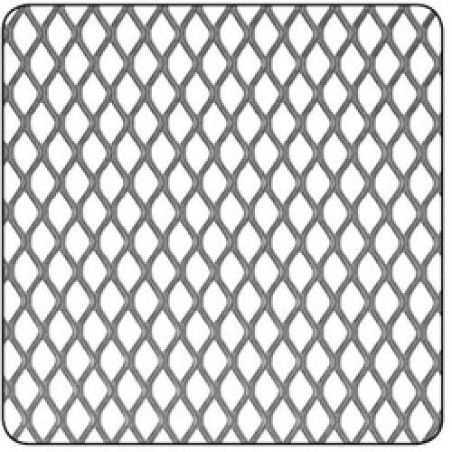 STEEL DIAMOND MESH PANEL 250 X 500MM 6 X 3MM 2016-3425