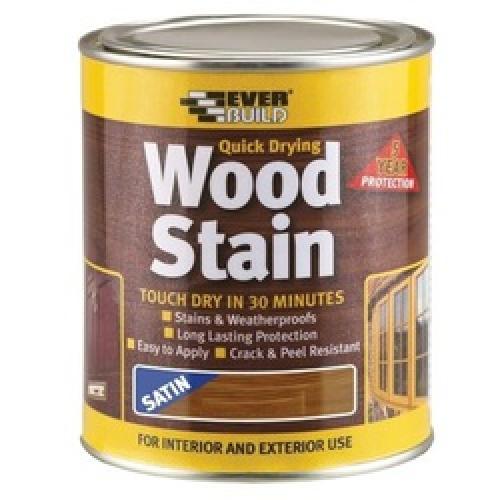 WOODSTAIN SATIN ROSEWOOD 2.5 LITRE QUICK DRY EVERBUILD