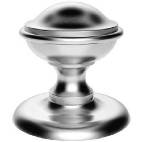 DOOR KNOB ROUND CENTRE SATIN CHROME M60SC