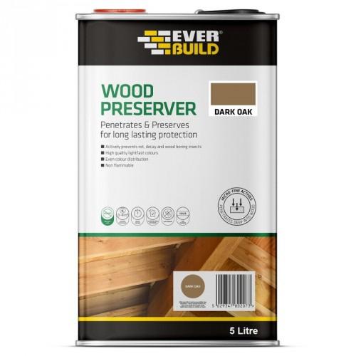 WOOD PRESERVER DARK OAK 5 LITRE EVERBUILD