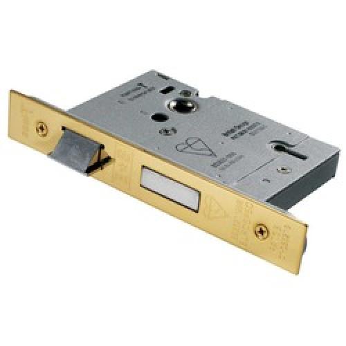 MORTICE LOCK BS 5 LEVER BRASS 64MM LSB5525-PVD EASI T