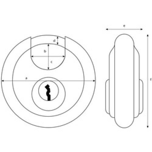 PADLOCK DISCUS 26C/70 ABUS  