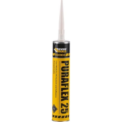 SEALANT POLYURETHANE BLACK PURAFLEX 25 300ML EVERBUILD