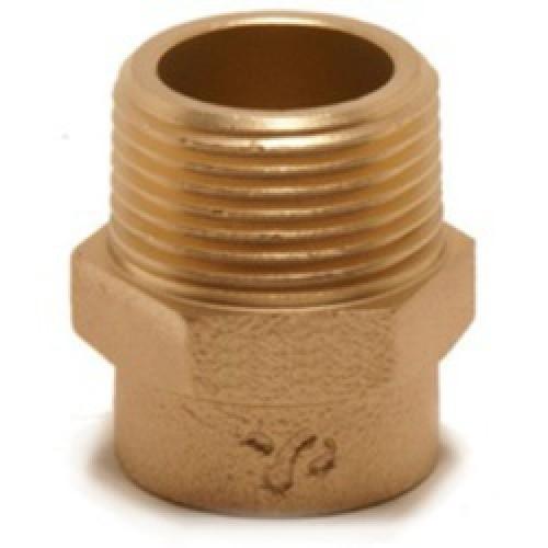 COPPER STRAIGHT MALE CONNECT OR 22MM X 3/4 YP3 SOLDER RING