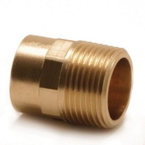 COPPER STRAIGHT MALE CONNECTOR 28MM X 1 ENDFEED