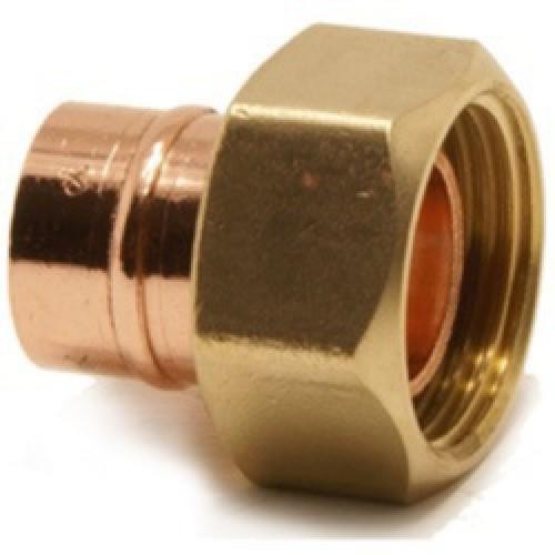 COPPER STRAIGHT UNION ADAPTOR 42MM X 2" YP68 SOLDER RING