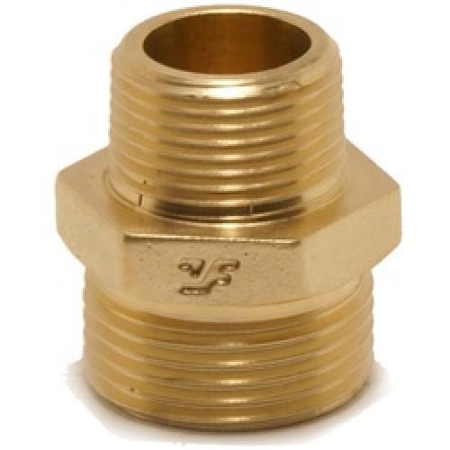 BRASS MALE NIPPLE 1.1/2" X 1.1/4" YP70 YORKS