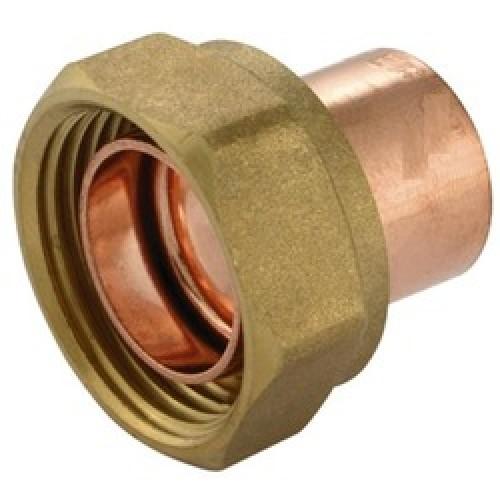 COPPER STRAIGHT UNION ADAPTOR 28MM X 1" ENDFEED