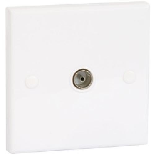 FLUSH TV COAXIAL SOCKET OUTLET SINGLE WHITE 860 NEXUS