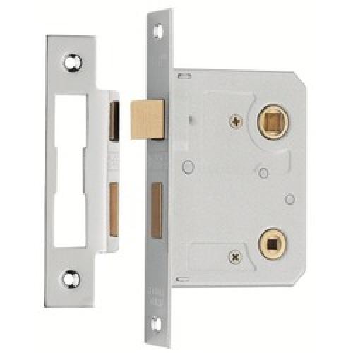 BATHROOM LOCK NICKEL 78MM BAE5030NP EASI-T