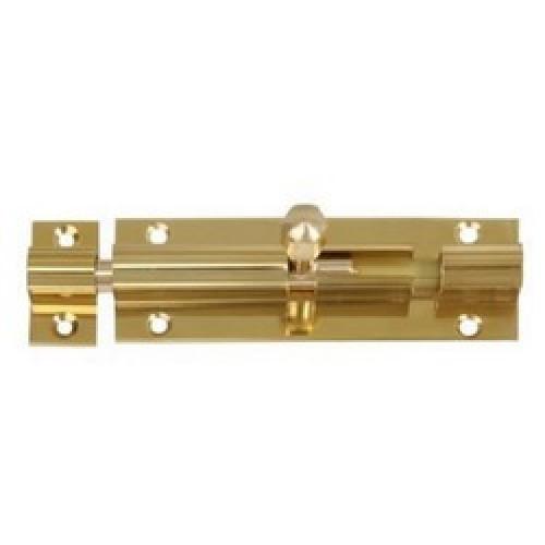 BARREL BOLT STRAIGHT BRASS 100MM