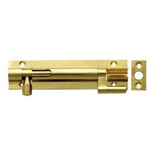 BARREL BOLT NECKED BRASS 100MM