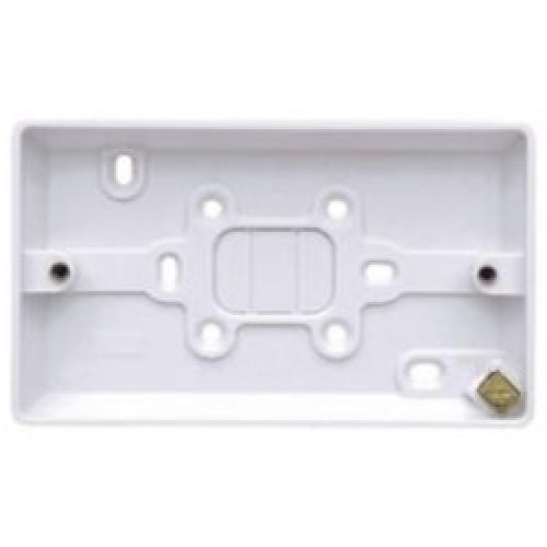 SURFACE MOULDED LIGHTING BOX 2 GANG 16MM WHITE K2161