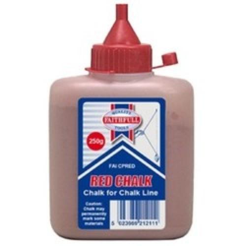 CHALK LINE CHALK REFILL RED 250G FAITHFULL