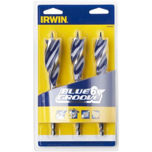 AUGER BIT SET 3PC 20 TO 25MM BLUE GROOVE 10506627 IRWIN