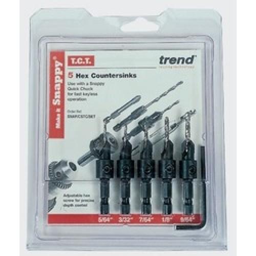 COUNTERSINK SET 5 TCT SNAP/CSTC/SET TREND