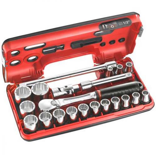 1/2 SQUARE DRIVE SOCKET SET 8-32MM SL.DBOX112PB FACOM