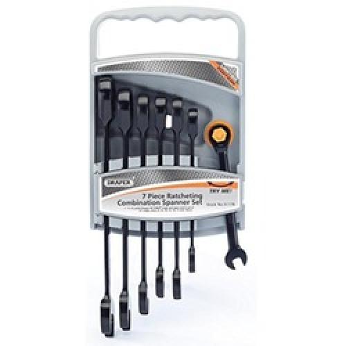 COMBINATION RATCHET SPANNER SET 7 PIECE 51178 DRAPER