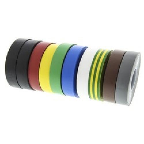INSULATION TAPE PVC EARTH GREEN AND YELLOW 19MM X 20M