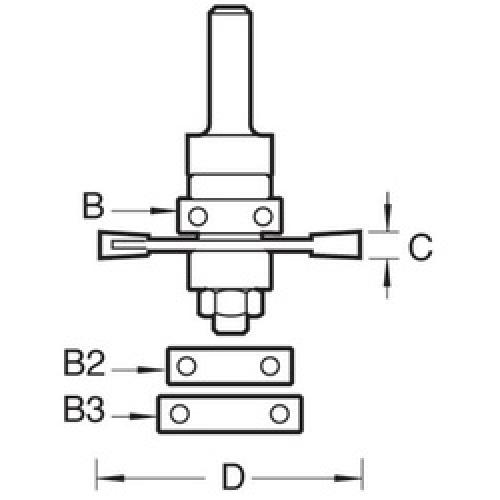 BISCUIT JOINTER SET BEARING GUIDED TCT 1/4 SHANK 342 TREND