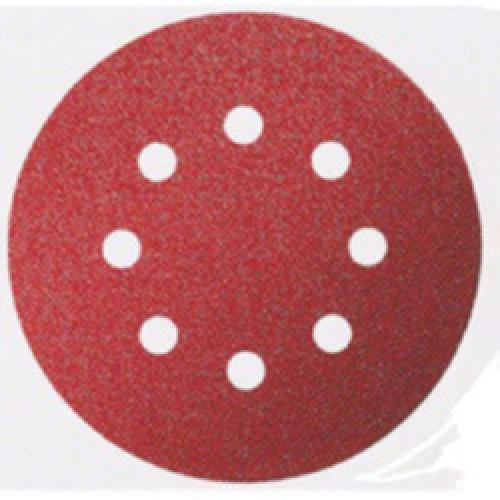 SANDING DISC 125MM MIXED GRIT VELCRO 8 HOLE PACK 6 BOSCH