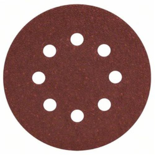 SANDING DISC 125MM 80 GRIT VELCRO 8 HOLE AW-D SAIT