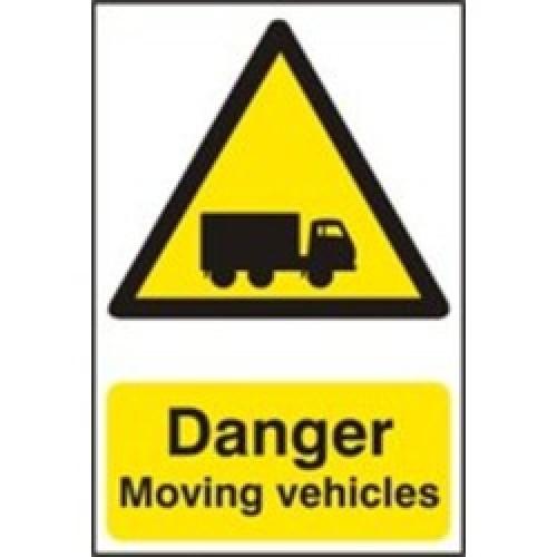 SIGN DANGER MOVING VEHICLES 200 X 300MM