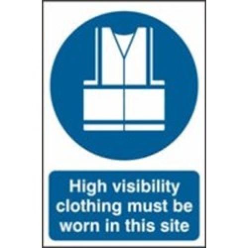 SIGN HIGH VIS JACKETS MUST BE WORN 600 X 400MM
