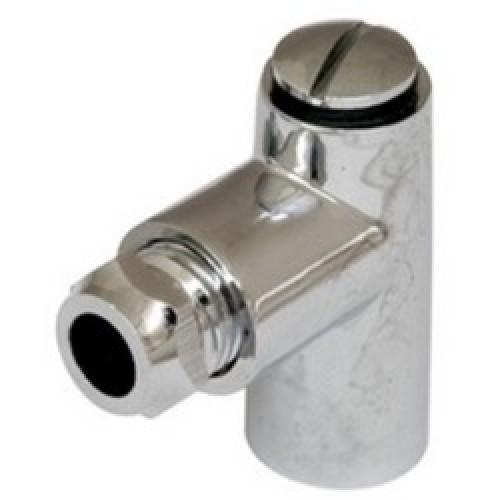 GAS PIPE RESTRICTOR ELBOW CHROME 12MM X 100MM