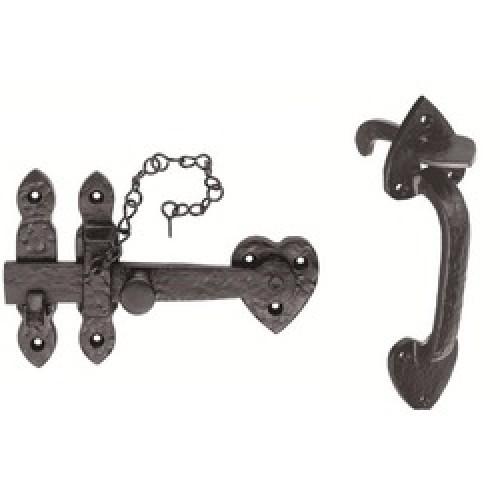 THUMB LATCH LOCKING ANTIQUE BLACK LF5535