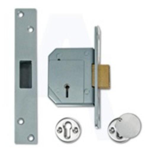 MORTICE DEADLOCK 5 LEVER SATIN 3G114/67MM UNION