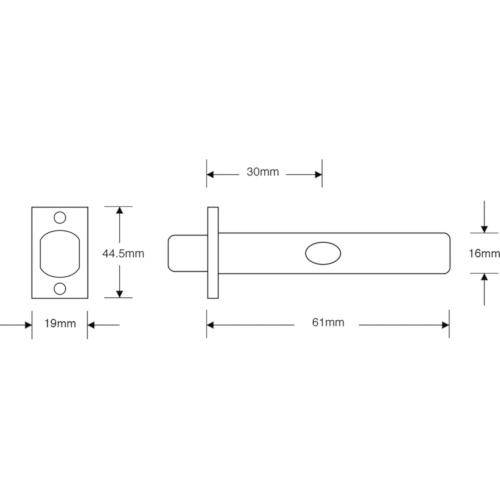 SECURITY MORTICE DOOR BOLT PACK OF 2 SATIN DSBSC/BP