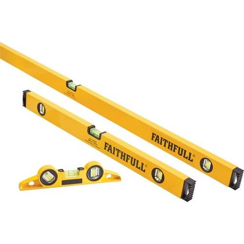 120CM/48" & 60CM/24" BOX LEVEL & TORPEDO SET FAITHFULL