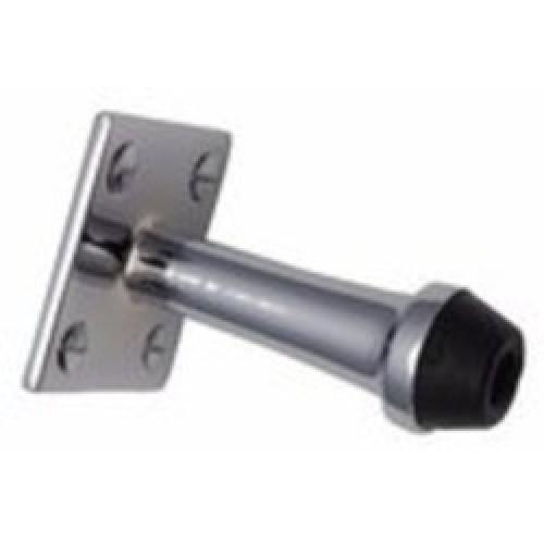 DOOR STOP SATIN CHROME WALL/SKIRTING MOUNTED 4 HOLE