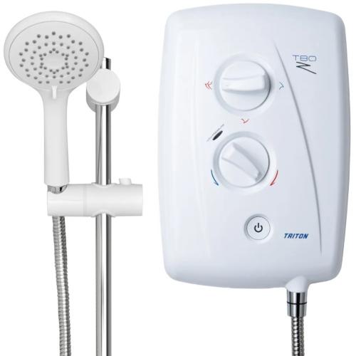 ELECTRIC SHOWER 9.5KW WH/CP T80ZFF FAST-FIT TRITON