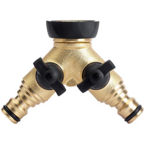 TAP CONNECTOR DOUBLE 3/4 BSP BRASS 36228 DRAPER