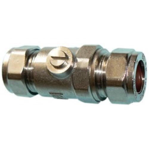 ISOLATION VALVE 15MM CP HEAVY PATTERN