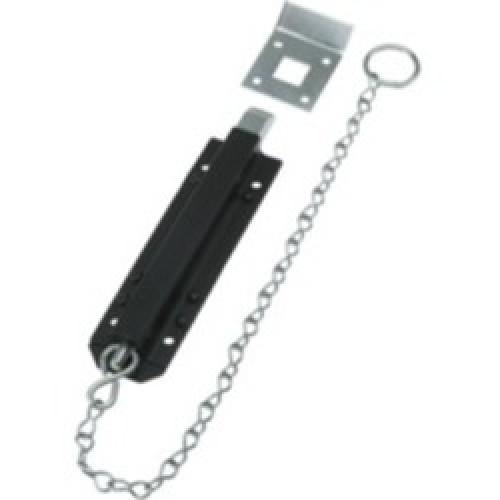 DOOR SECURITY BOLT & CHAIN BLK JAPP 8" NO 4072