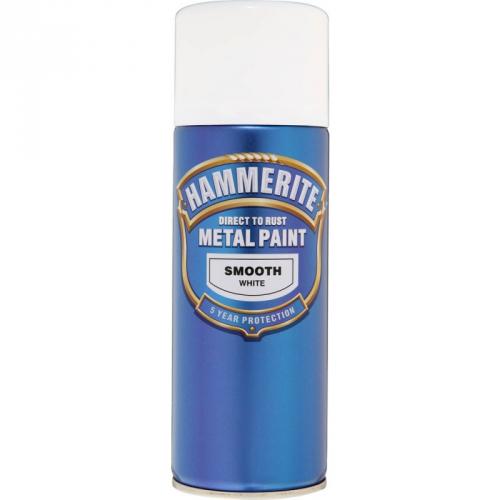 SMOOTH ENAMEL AEROSOL WHITE 400 ML HAMMERITE - Twiggs