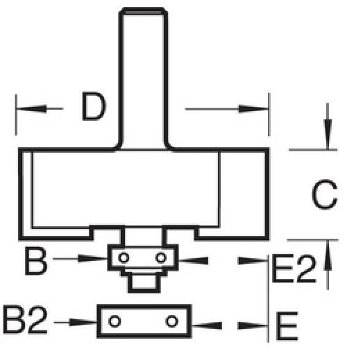 ROUTER BIT REBATER 35X12.7MM 1/4 SHANK TCT C040 TREND