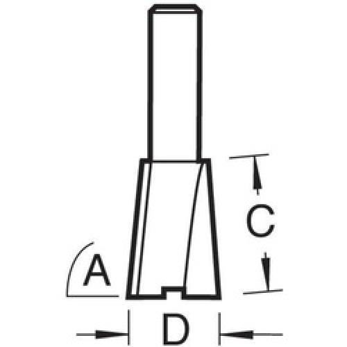 ROUTER BIT DOVETAIL 16X26MM 1/2 SHANK TCT 32/11 RH TREND