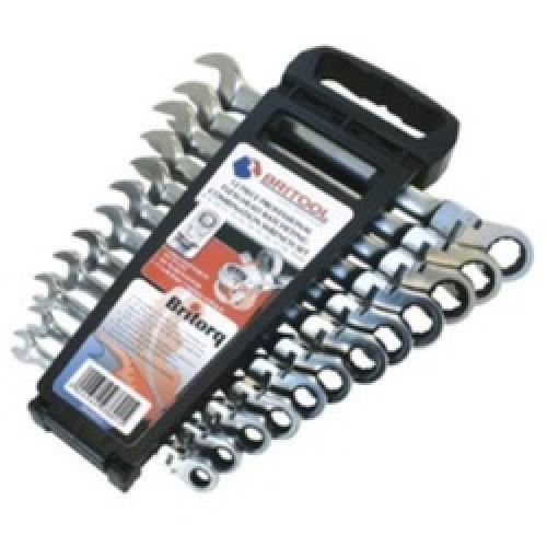 FLEXIBLE RATCHET WRENCH SET 12 PIECE RRFJMSET12 BRITOOL