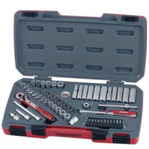 1/4 SQUARE DRIVE SOCKET SET MM/AF 60PIECE T1460 TENG