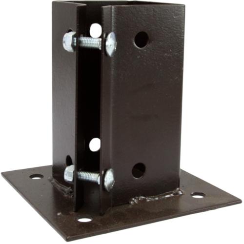 FENCE POST SUPPORT BOLT DOWN 3" X 3" RED