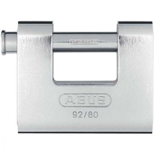 MONOBLOCK BRASS BODY SHUTTER PADLOCK 92/80 ABUS