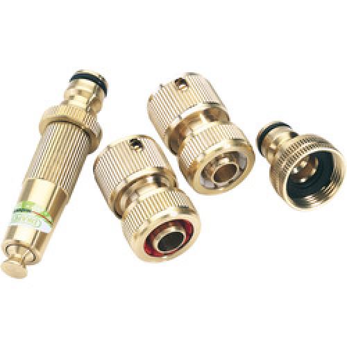 HOSE WATERING ACCESSORY SET 4 PIECE BRASS GWB9H 36223 DRAPER